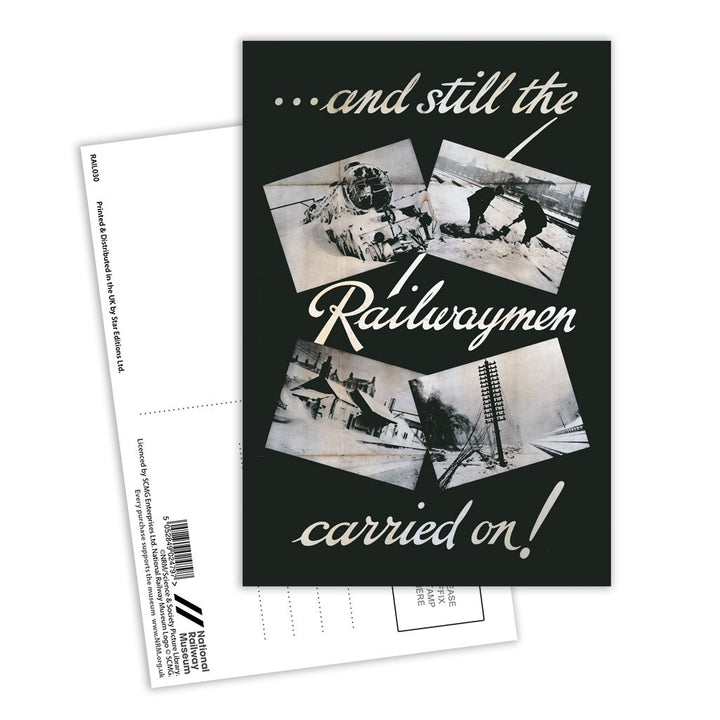And still the Railwaymen carried on! Postcard Pack of 8
