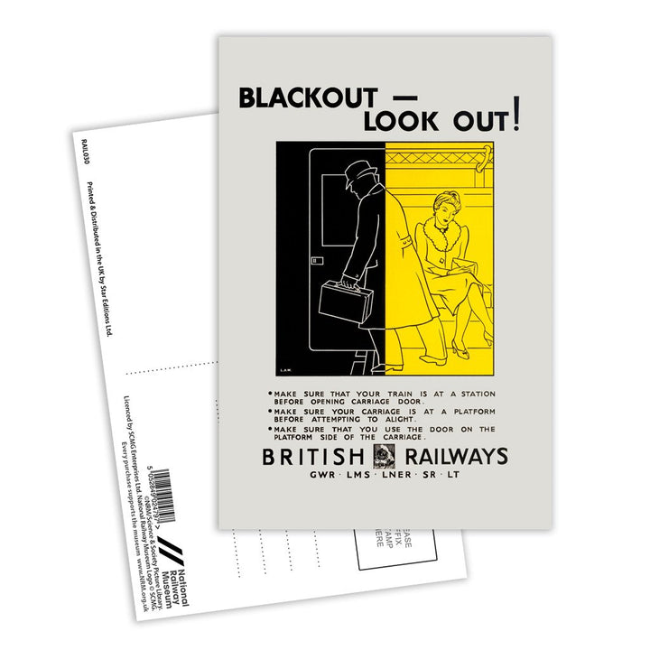 Blackout - Look Out, British Railways Postcard Pack of 8