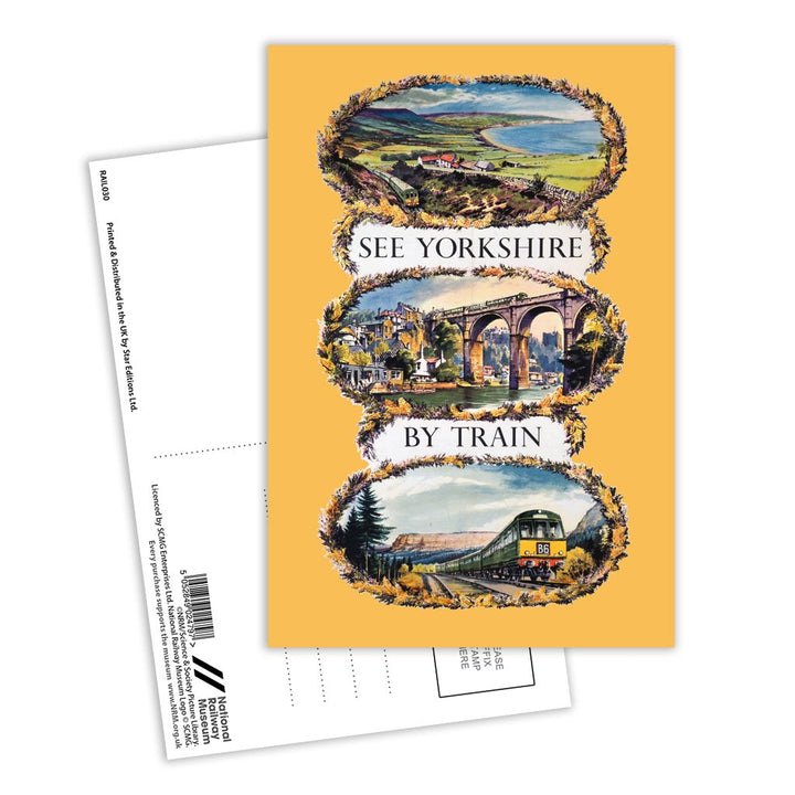 See Yorkshire By Train Postcard Pack of 8