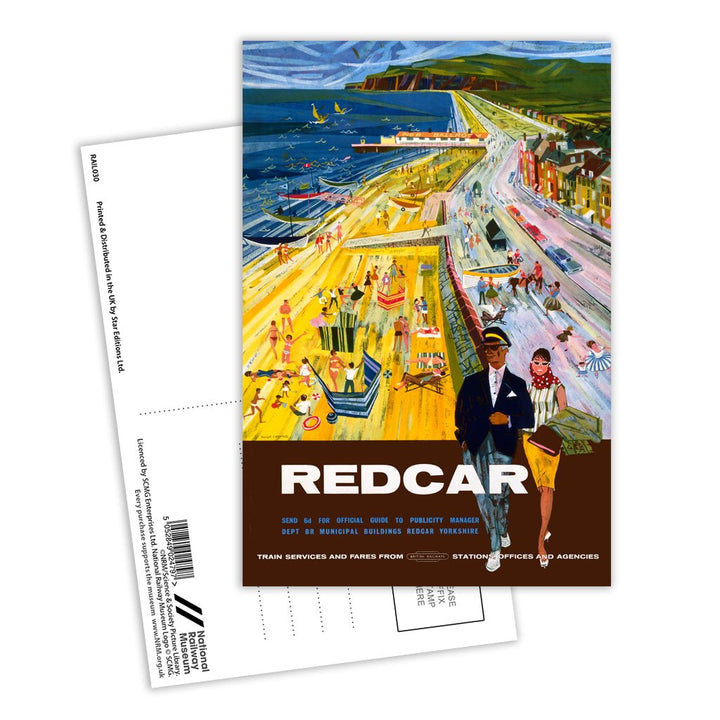 Redcar Postcard Pack of 8