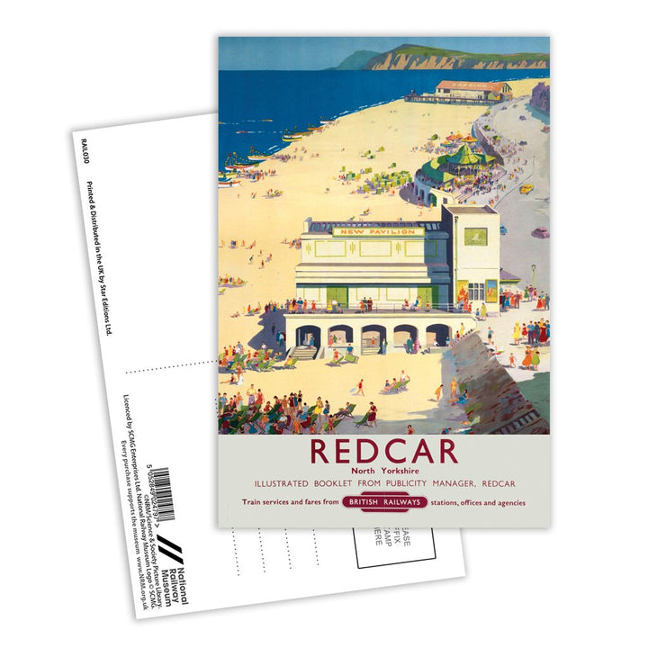 Redcar, North Yorkshire Postcard Pack of 8