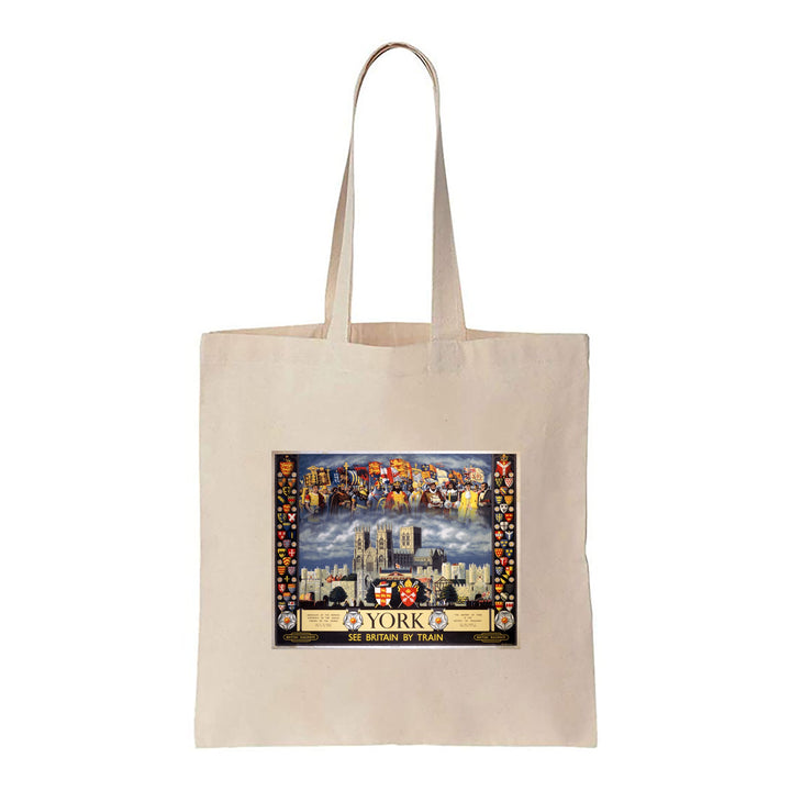 York, See Britain By Train - Canvas Tote Bag