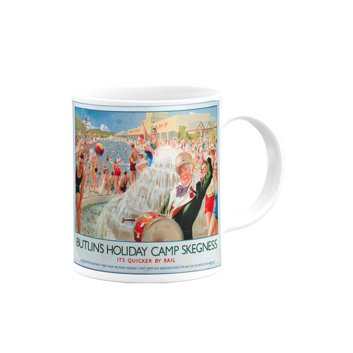 Butlin's Holiday Camp Skegness, It's Quicker By Rail Mug