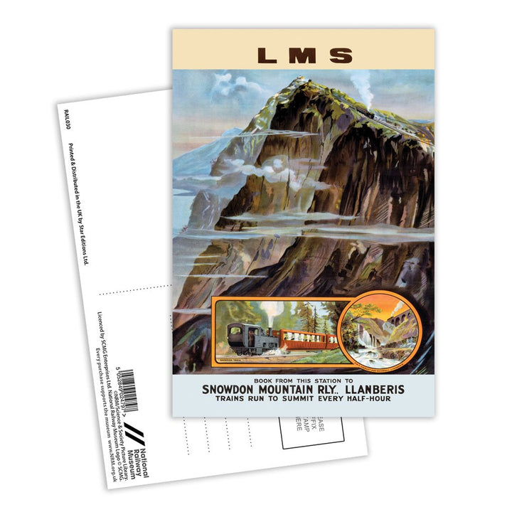 Snowdon Mountain RLY - Llanberis Postcard Pack of 8