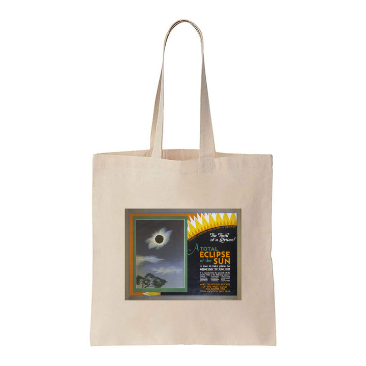 A total Eclipse of the Sun, London Midland and Scottish Railway - Canvas Tote Bag
