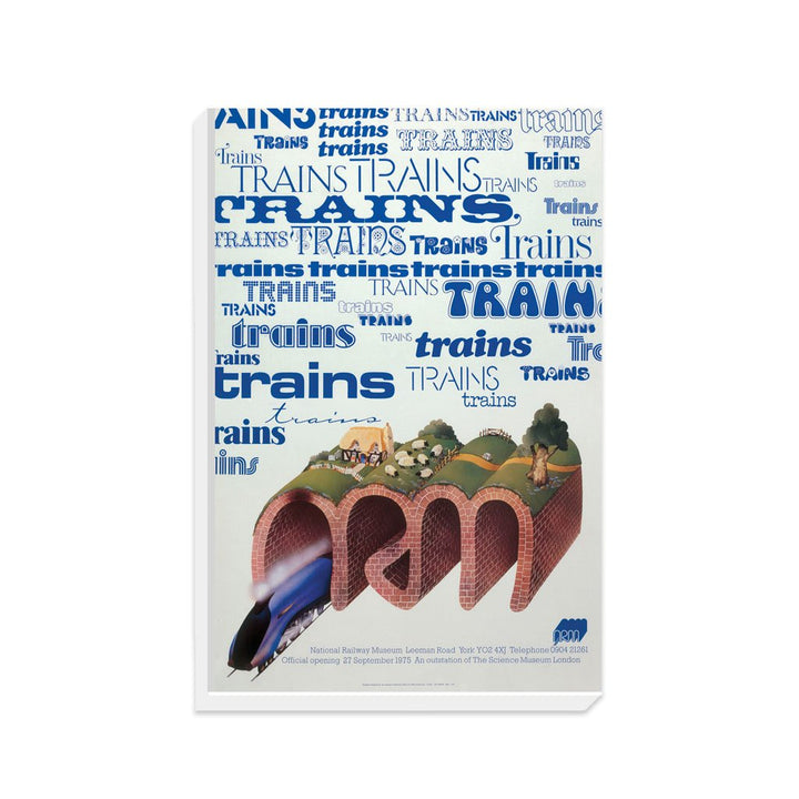 National Railway Museum, offical opening poster, 27 September 1975 - Canvas
