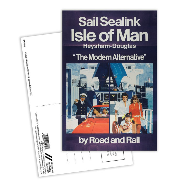 British Railway Poster. Central Publicity Unit for Sealink Ltd. 1980 Postcard Pack of 8