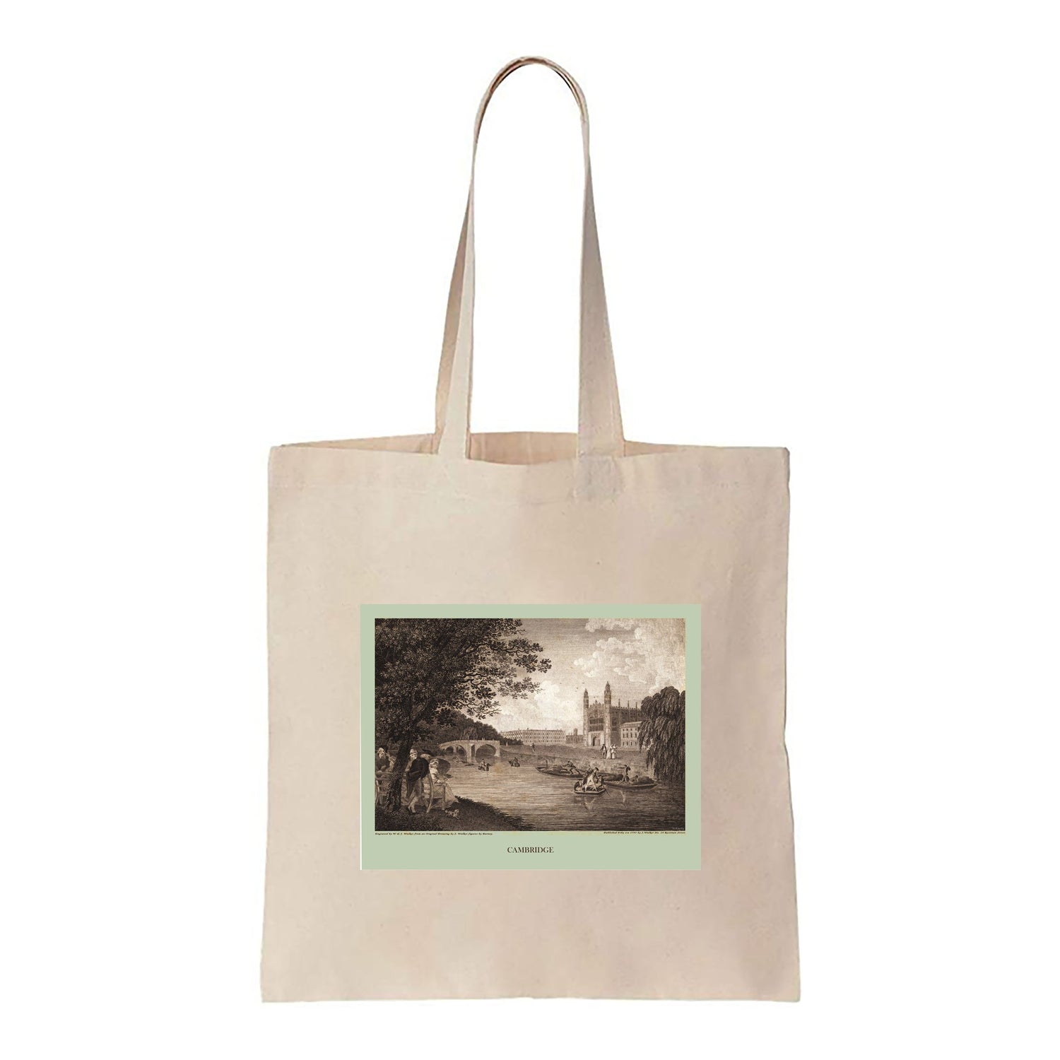 Engraved River Cam, Cambridge - Canvas Tote Bag