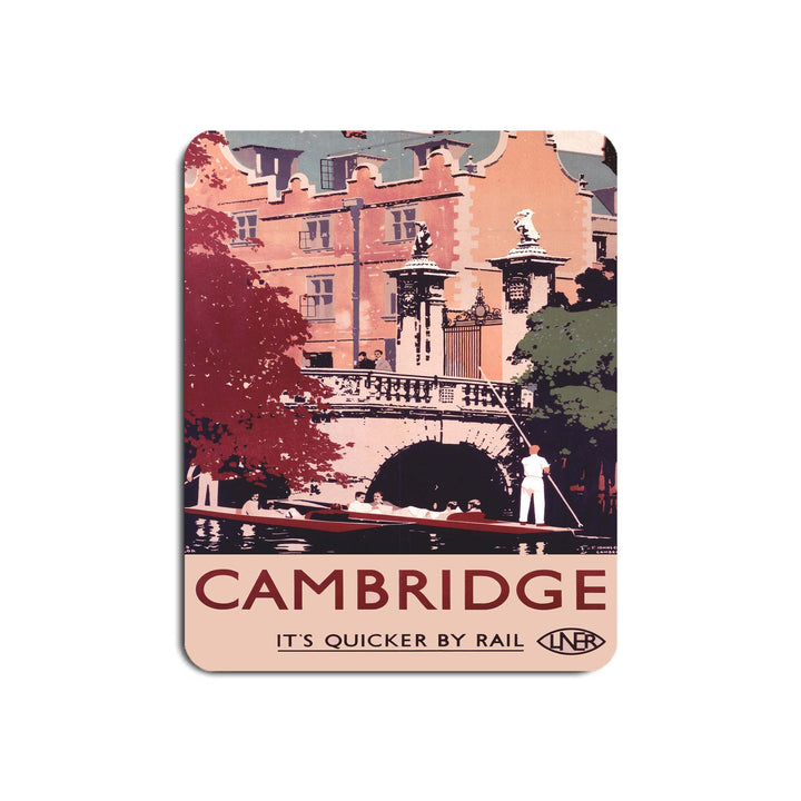 Cambridge it's Quicker by Rail - Punting - Mouse Mat