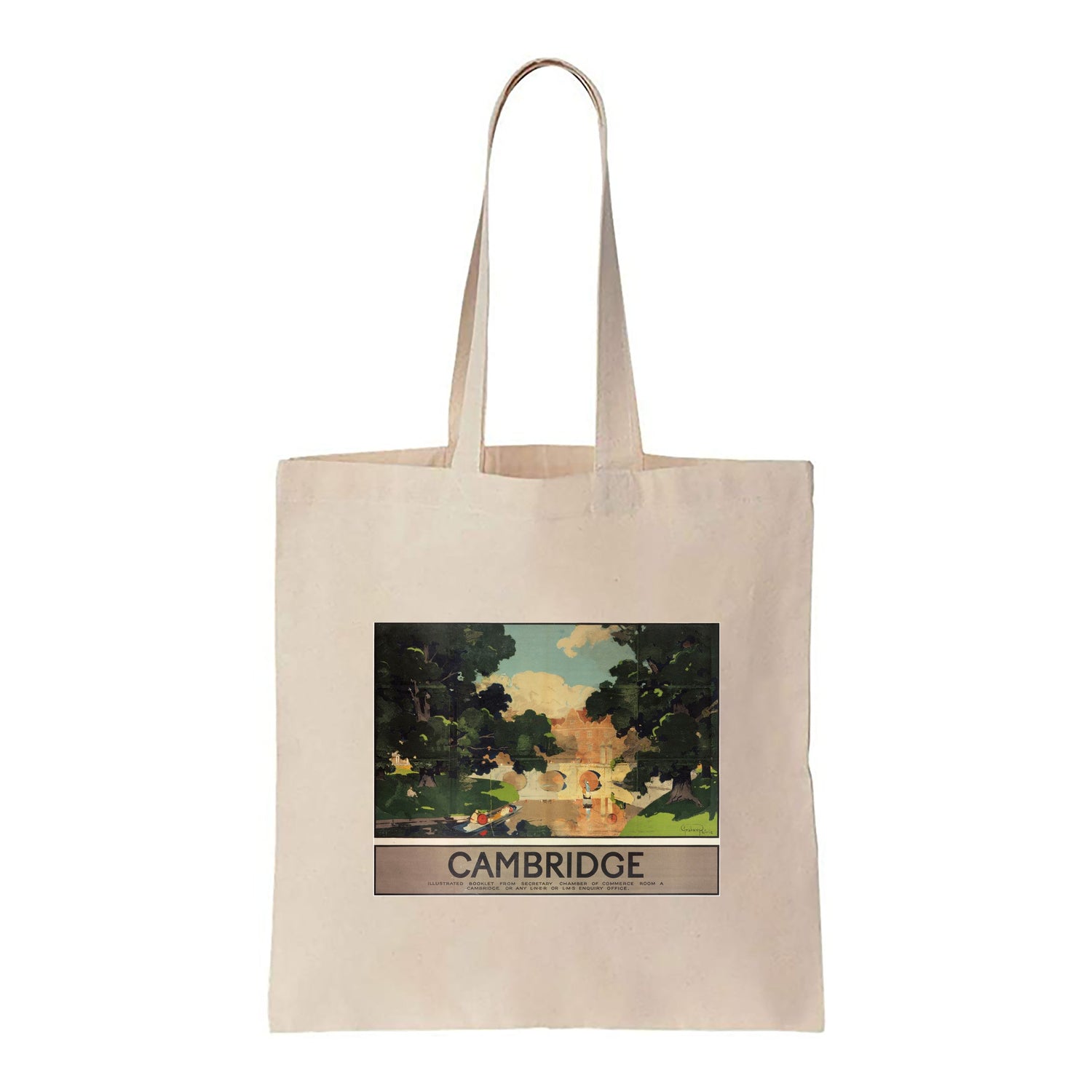 Cambridge Illustrated Booklet - Canvas Tote Bag
