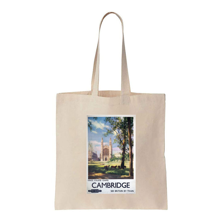 Cambridge - King's College Chapel, See Britain By Train - Canvas Tote Bag