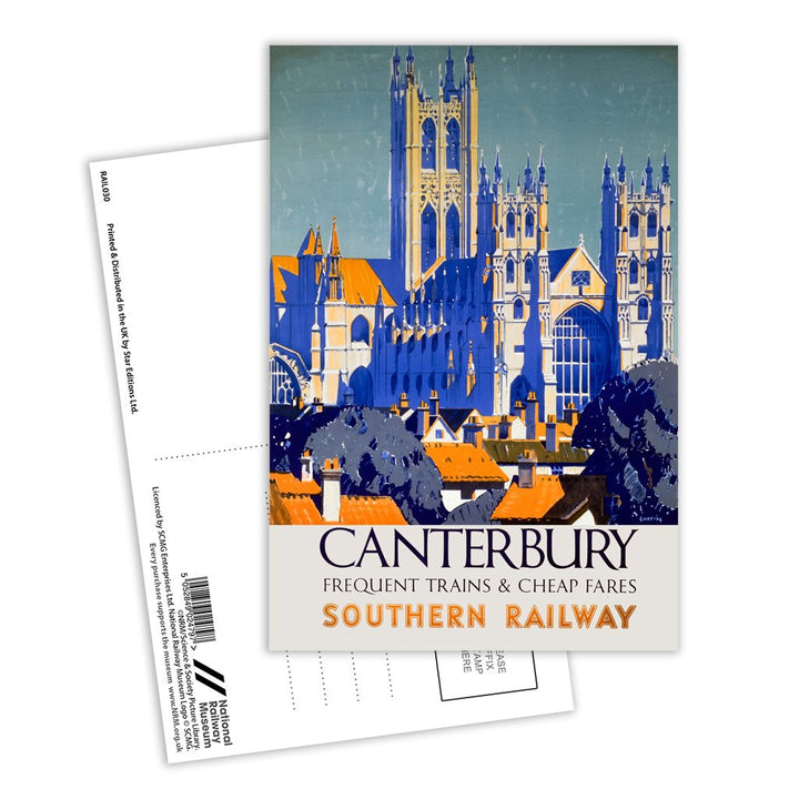 Canterbury Frequent Trains and Cheap Fares Postcard Pack of 8