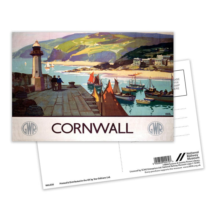 Cornwall GWR Postcard Pack of 8