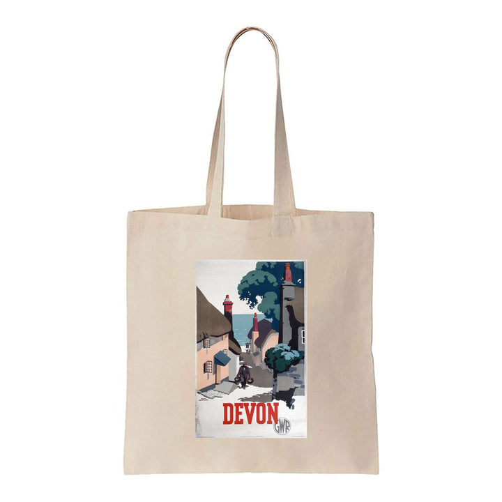 Devon GWR Old Man Walking Up Street - Canvas Tote Bag