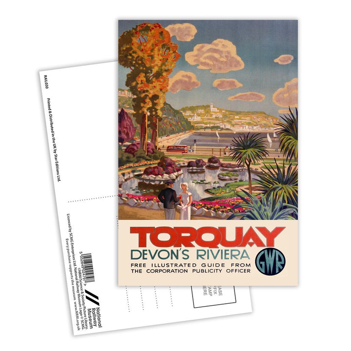 Torquay Devon's Riviera Postcard Pack of 8