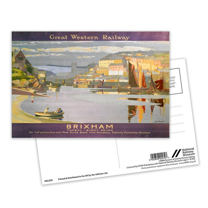 Brixham, Torbay - Sunny Devon Postcard Pack of 8