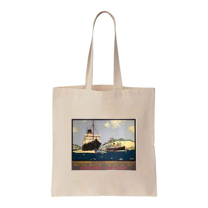 Southern Railway Ships, The Golden Arrow and the Motorists - Canvas Tote Bag