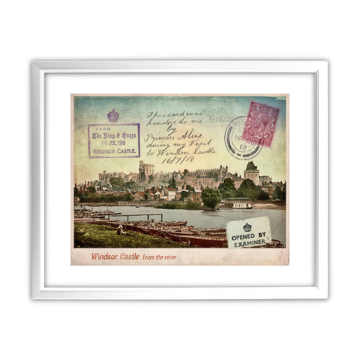 Windsor Castle 11x14 Framed Print (White)