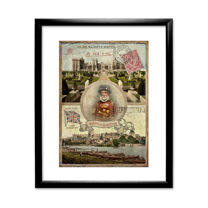 Windsor Castle 11x14 Framed Print (Black)