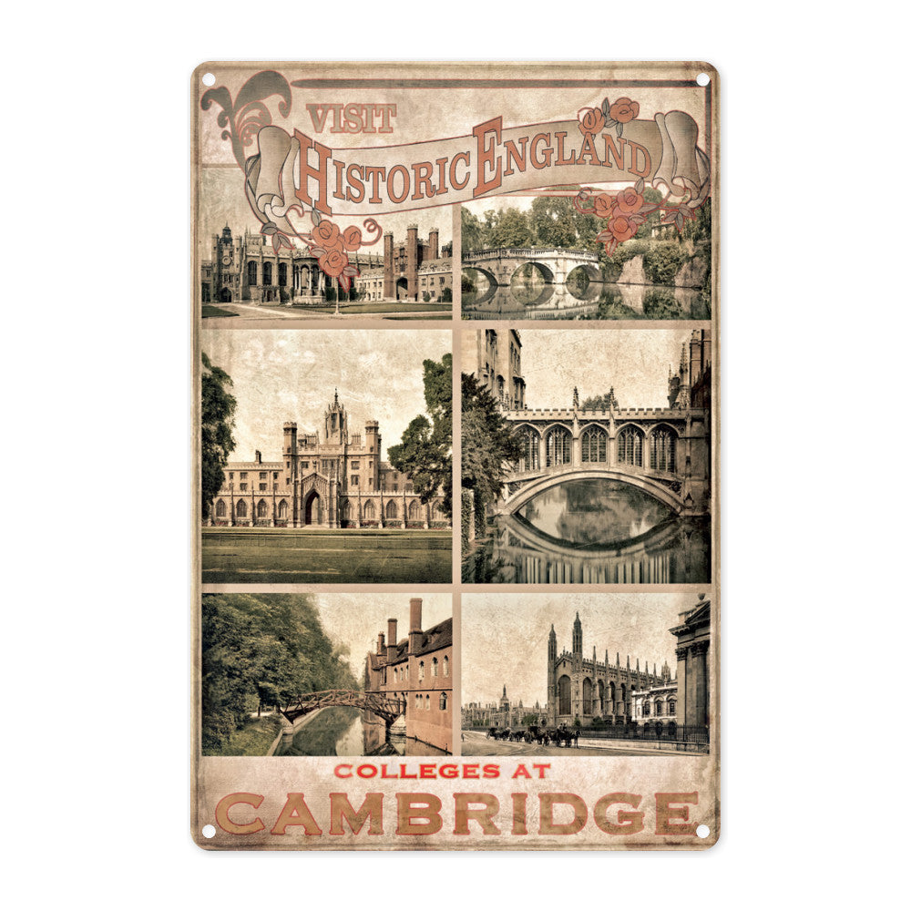 Cambridge Colleges Metal Sign