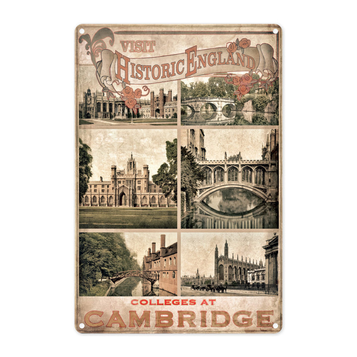 Cambridge Colleges Metal Sign