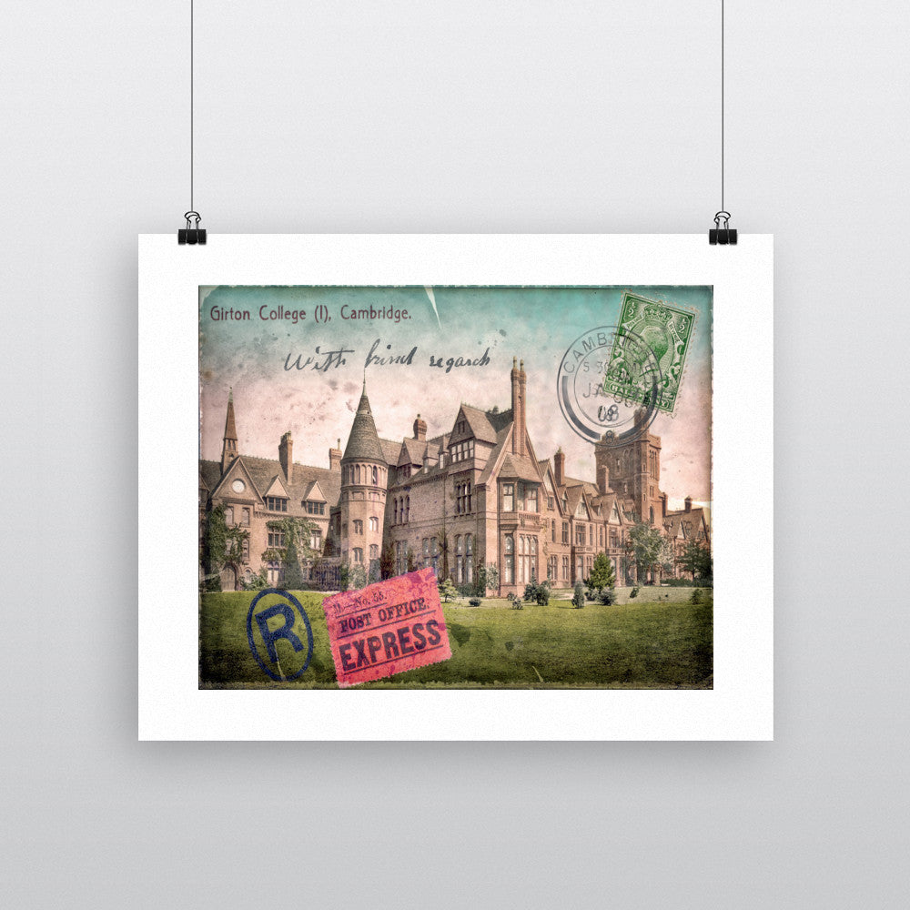 Girton College, Cambridge 90x120cm Fine Art Print