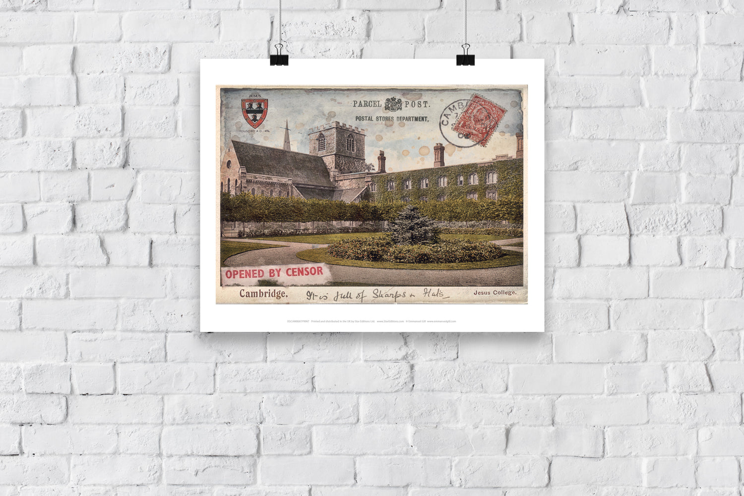 Jesus College, Cambridge - Art Print