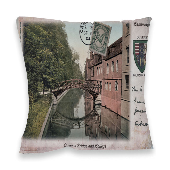 Queens Bridge and College, Cambridge Fibre Filled Cushion