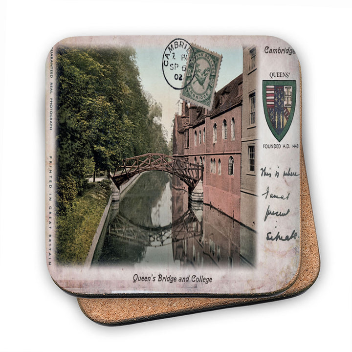 Queens Bridge and College, Cambridge MDF Coaster