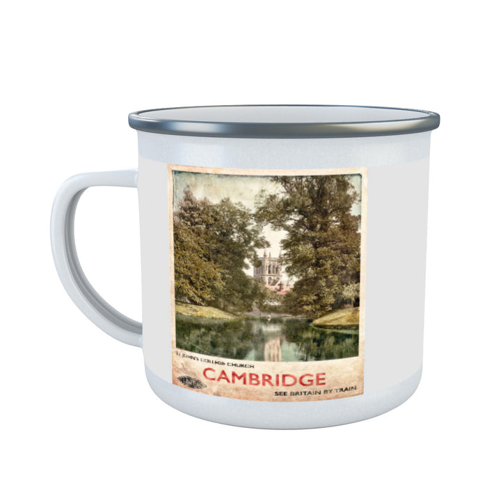 St Johns College Church, Cambridge Enamel Mug