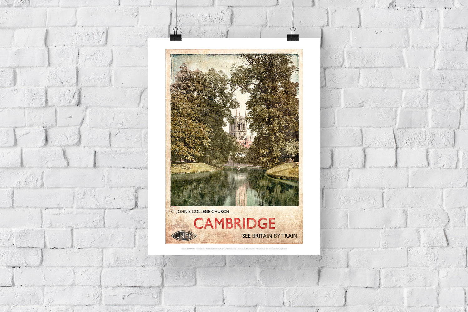 St Johns College Church, Cambridge - Art Print