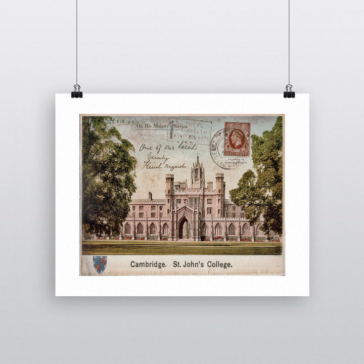 St Johns College, Cambridge 90x120cm Fine Art Print
