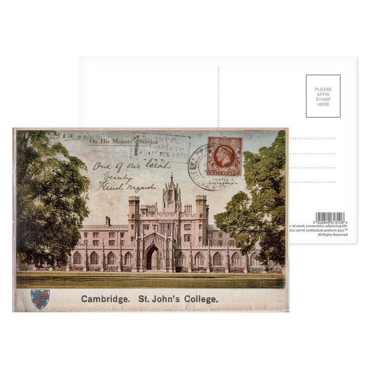 St Johns College, Cambridge Postcard Pack