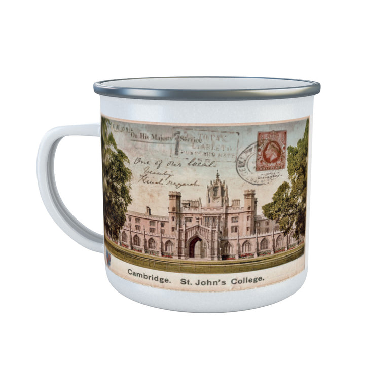 St Johns College, Cambridge Enamel Mug