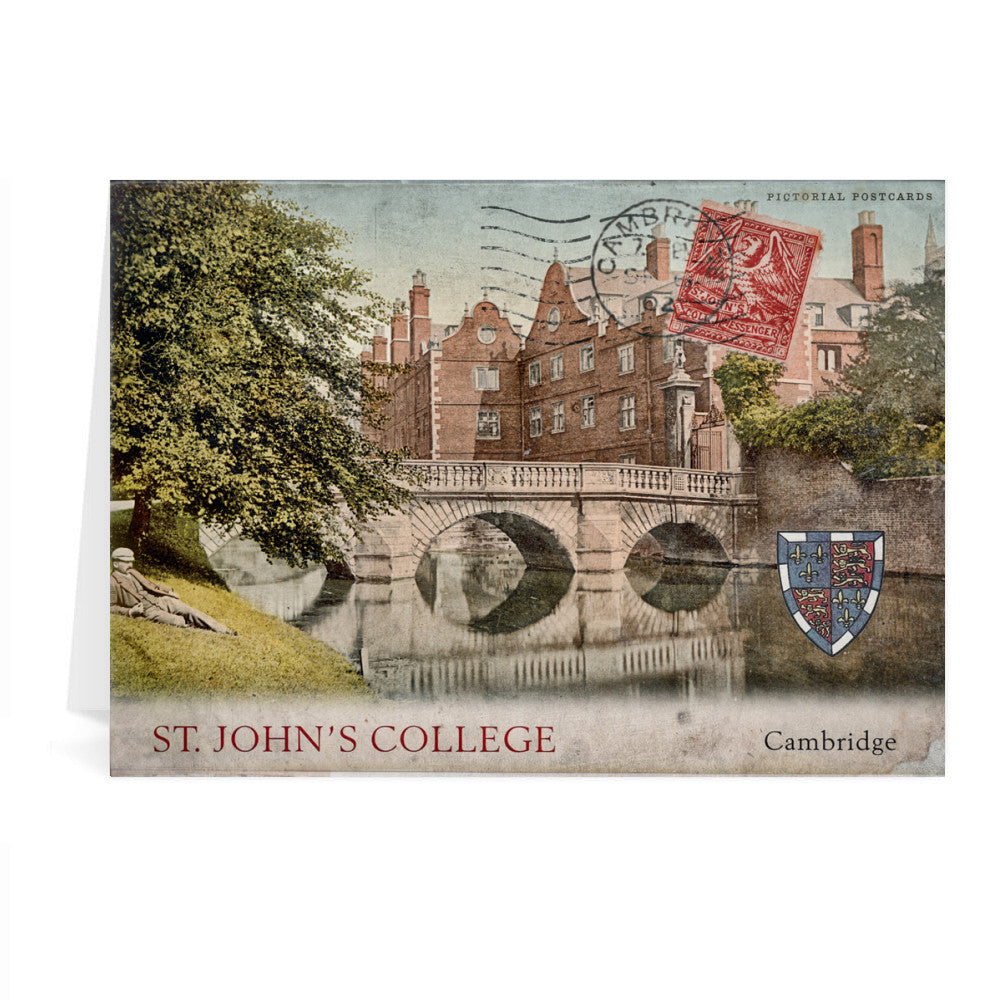 St Johns College, Cambridge Greeting Card 7x5
