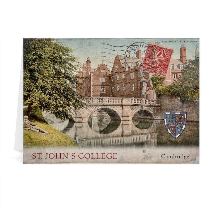 St Johns College, Cambridge Greeting Card 7x5