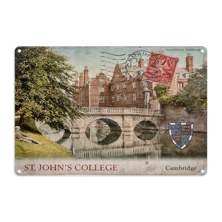 St Johns College, Cambridge Metal Sign