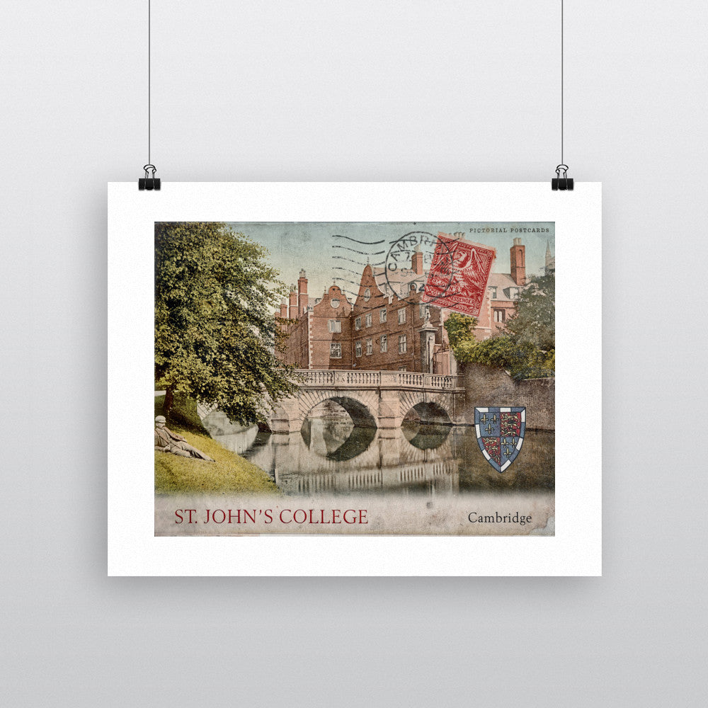 St Johns College, Cambridge 90x120cm Fine Art Print