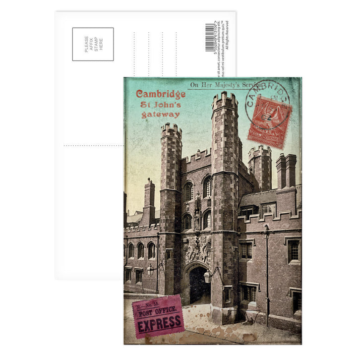 St Johns Gateway, Cambridge Postcard Pack