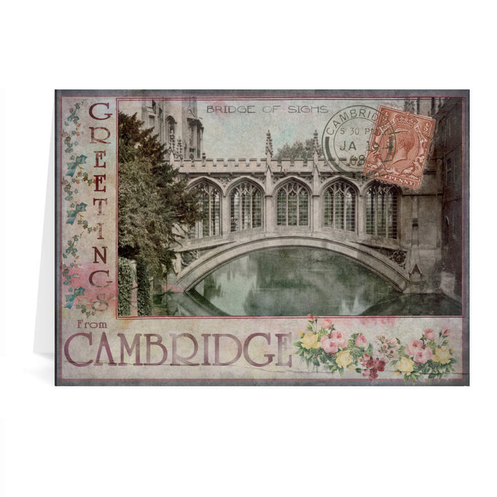 Bridge of Sighs, Cambridge Greeting Card 7x5