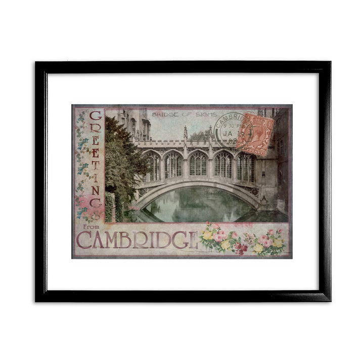 Bridge of Sighs, Cambridge 11x14 Framed Print (Black)