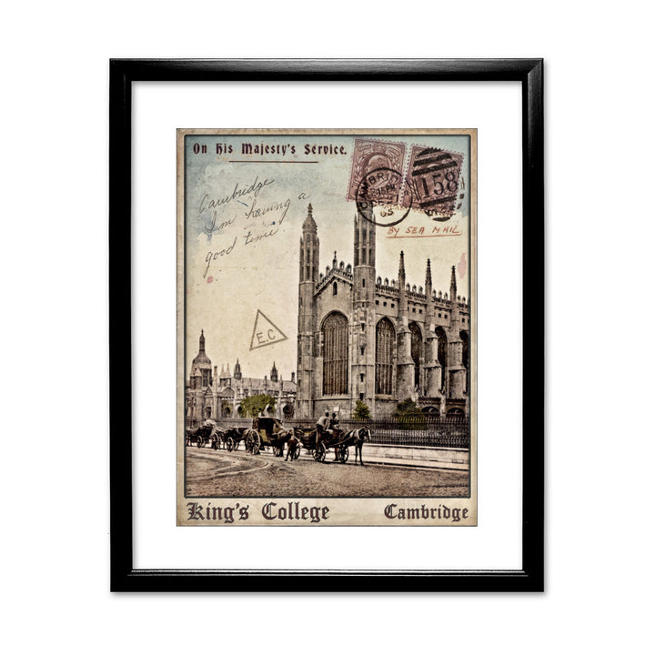 Kings College, Cambridge 11x14 Framed Print (Black)