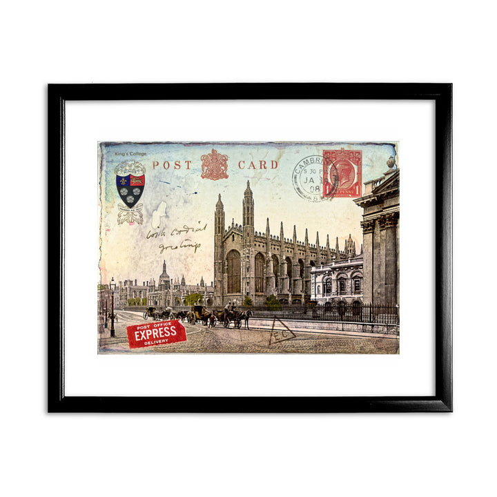 Kings College, Cambridge 11x14 Framed Print (Black)