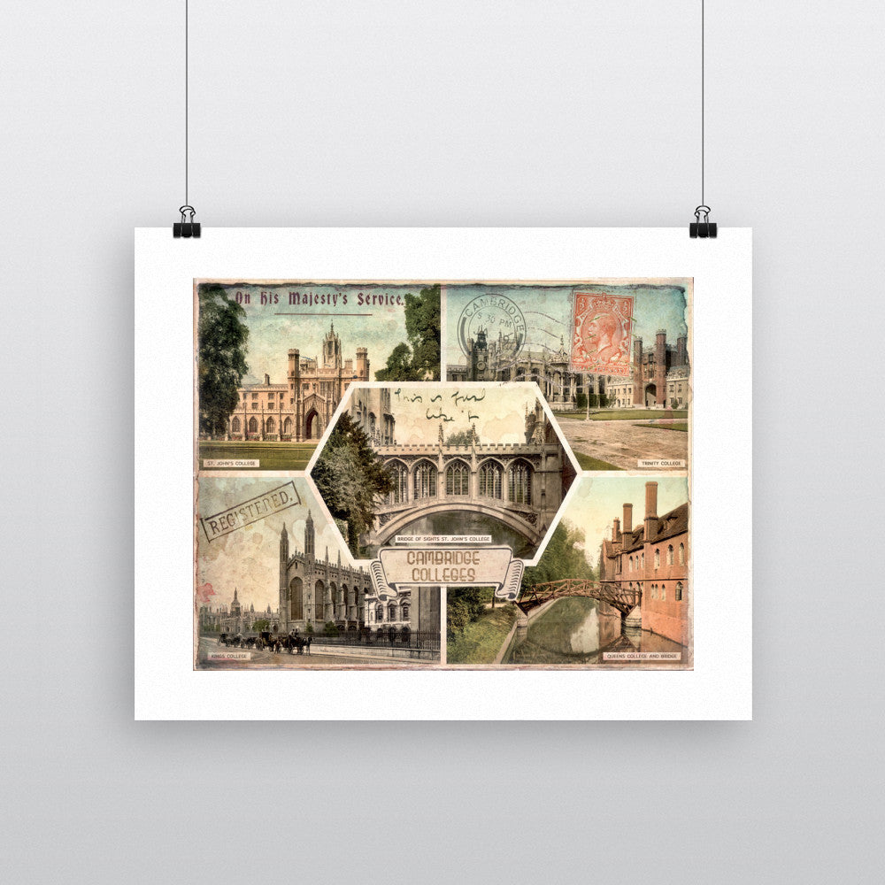 Cambridge Colleges 90x120cm Fine Art Print