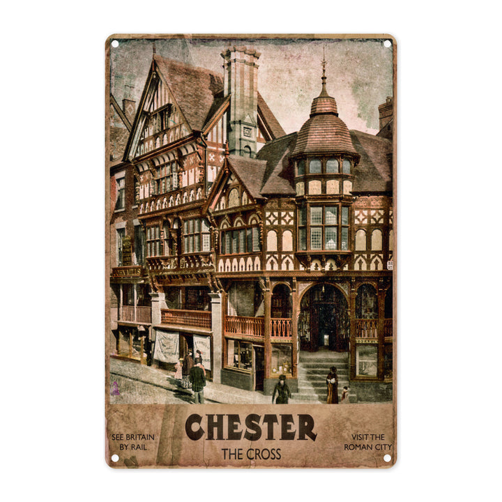 The Cross, Chester Metal Sign