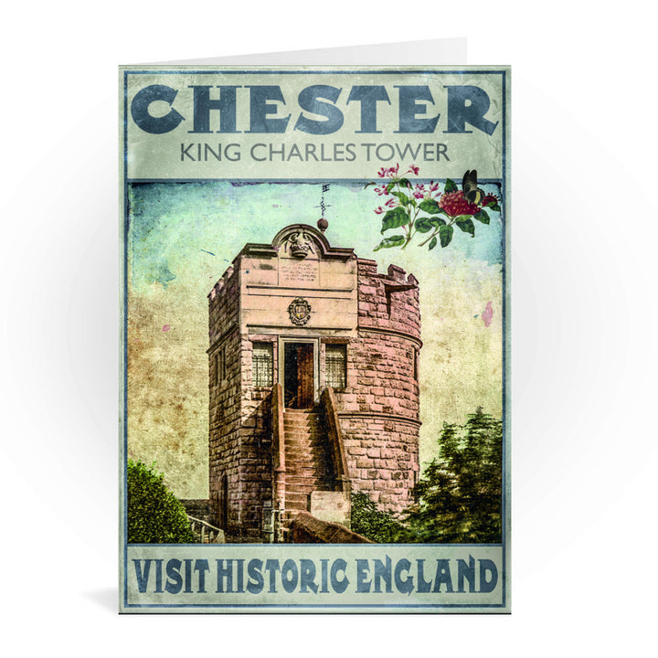 King Charles Tower, Chester Greeting Card 7x5