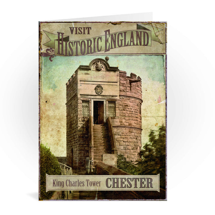 King Charles Tower, Chester Greeting Card 7x5