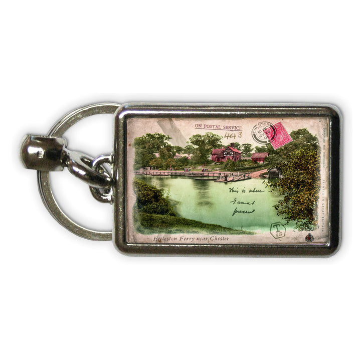 Eccleston Ferry near Chester Metal Keyring