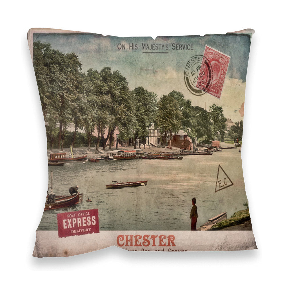 The River Dee, Chester Fibre Filled Cushion
