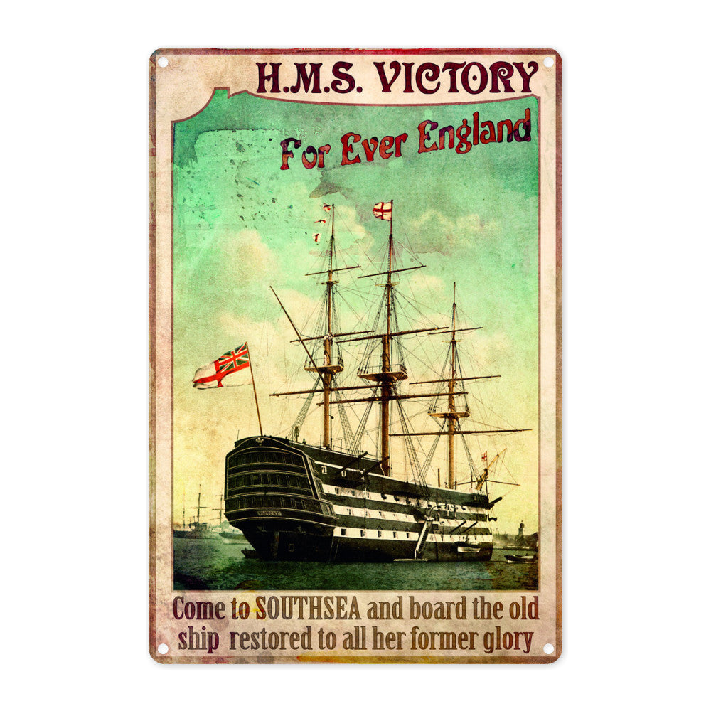 HMS Victory, Southsea Metal Sign